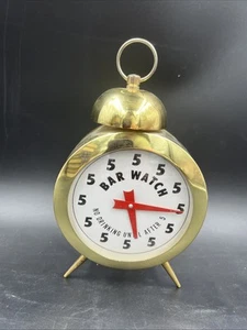 Vintage Bar Watch Clock Decanter No Drinking Until After 5 Novelty - Picture 1 of 6