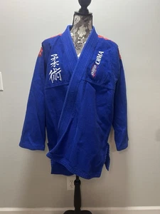 CMMA Adult Double Weave JIU-Jitsu Gi Kimono Blue Size 5 (A3) Creighton BJJ MMA - Picture 1 of 9