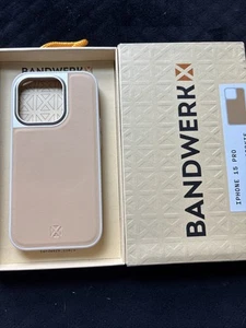 BandWerk Performance Leather Case (Cookie) for iPhone 15 Pro - Photo 1 sur 5