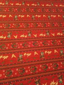 Vintage Christmas Fabric Wamsutta Halmark Fabric Christmas Sampler 44x56 - Picture 1 of 3