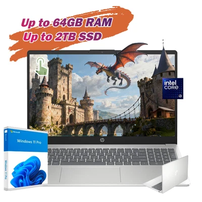 Portátil 2025 HP 15,6" pantalla táctil Intel i3-1315U 32 GB + 1 TB Win11 Pro plateado Foto 1 de 4