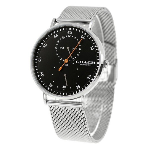 Orologio Coach Uomo 14602477 Charles Quarzo Nero X Argento Display Analogico