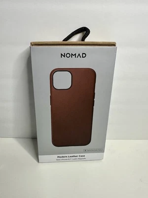 Moderna Funda de Cuero iPhone 16 15 14 13 Pro Marrón Rústico con Horween Digital Biz... Foto 1 de 2