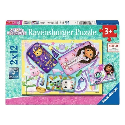 Ravensburger Gabby's Dollhouse Magical Sleepover 2x12 Piece Jigsaw Puzzle NEW - image 1 of 3