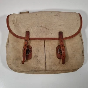 Vintage J Dickson & Son Fly Fishing Leather and Canvas Shoulder Bag - Picture 1 of 13