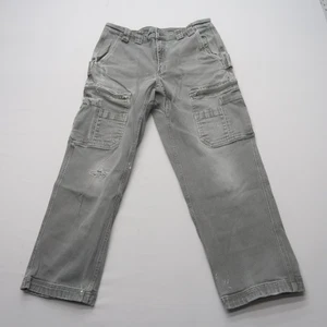 Duluth Burly Flex Firehose Canvas Cargo Pants 34 x 30 Distressed Work (32x28) - Picture 1 of 10