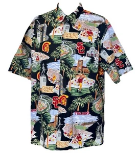 Reyn Spooner USC Trojans Football Hawaiian Aloha Button Up Shirt XXL-2XL - Picture 1 of 5