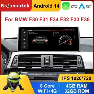 10.25" CarPlay Android 14 Autoradio DAB+ 32G Für BMW F30 F31 F32 F34 F33 F36 NBT - Bild 1 von 4