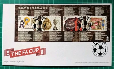 2022 The FA Cup Miniature Sheet on FDC Wembley London Ball Postmark - Image 1 of 2