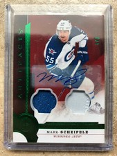 16-17 UD Artifacts Stars Emerald Jersey Patch Auto #122 MARK SCHEIFELE /8