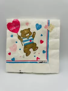 Vtg paper art teddy bear Baby's 1st Birthday Napkins luncheon 3 ply Paper Art - Picture 1 of 7