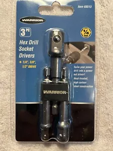 3 Stück Sechskantbohrer Steckschlüssel 1/4”,3/8”,1/2” Krieger-Bohrer in Mutterndreher - Bild 1 von 7