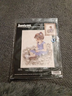 96VTG JANLYNN COUNTED CROSS STITCH #29-20 "Daisy Girl" Finished Size:12.5"X17.5" - Image 1 of 2