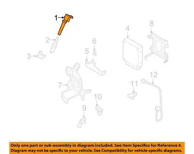 Sistema de encendido eléctrico MAZDA OEM 02-08 6 MPV - Bobina de encendido AJ5118100A Foto 1 de 2