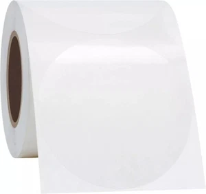 Clear Seal Sticker Labels 2 Inch round Circle Wafer Stickers/Labels 2 Inch Round - Picture 1 of 8