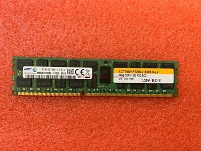 Samsung 16GB 2Rx4 M393B2G70EB0-YK0Q2 PC3L-12800R DDR3 ECC REG Server Memory RAM - Image 1 of 3