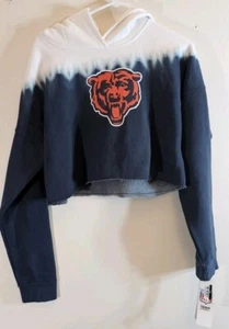 NWT NFL Chicago Bears Juniors Tye Dye Crop Hoodie - Picture 1 of 6