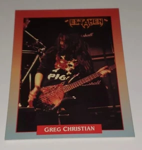 1991 Brockum RockCards #32 Greg Christian Testament Rock Hair Metal Band Cards - Picture 1 of 10