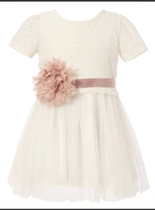 Richie House Girls White Lace Top Flower Special Occasion Dress 3/4 - Picture 1 of 5