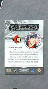 2023-24 Upper Deck Dazzlers Orange #89 Brady Tkachuk Senators - Picture 1 of 2