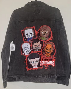 Halloween Horror Nights 2022 Studio Screamers Denim Jacket Size Large - Picture 1 of 2