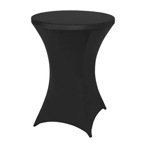 FestiCorp Spandex Black Table Cover Cocktail Fitted Tablecloths Round Highboy... - Picture 1 of 8