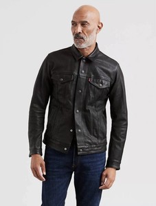 levis leather trucker jacket buff rustic