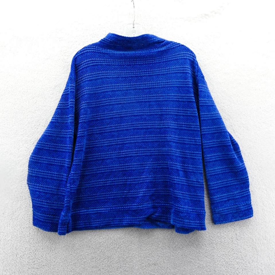 Suéter Rafaella PL Mujer Grande Pequeño Azul Cuello Simulado Tejido Manga Larga Pullover Foto 1 de 4