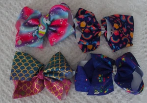 Mädchen Jojo Siwa Haarschleife Krokodilklemme SET Meerjungfrau Einhorn bunt Jo - Bild 1 von 2