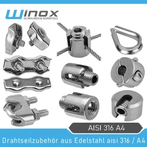 Duplexklemme Klemmen Drahtseilklemmen Seilklemmen Duplex Duplex-klemme V4A - Bild 1 von 2