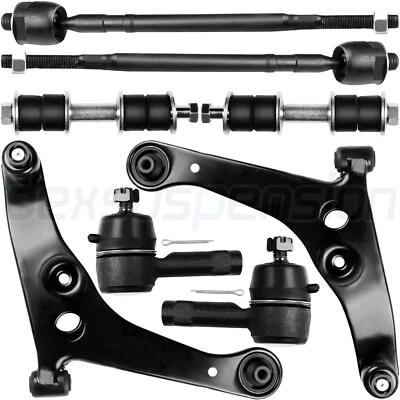 8x For 2002-06 Mitsubishi Lancer Front Control Arm And Ball Joint Outer Tie Rod - Image 1 of 4