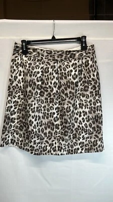 Falda de seda con estampado animal Banana Republic, talla 12 Foto 1 de 4