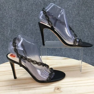 Nine West Heels Womens 9.5 M Ilusion Casual Slip On Stilleto Slingback Black - Picture 1 of 17