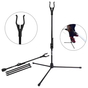 Fiberglass Bow Stand Archery Recurve Bow Holder for Hunting Shooting Black NEW - Picture 1 of 6