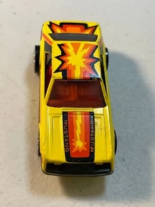 Vintage 1979 Hot Wheels Hot Ones Turbo Mustang Blackwalls Yellow Hong Kong - Picture 1 of 4