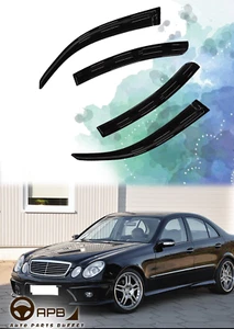 For Benz W211 E350 E500 03-09 Deflector Window Visors Guard Vent Weather Shield - Picture 1 of 5