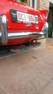 Triumph TR4A, TR5 and TR6 complete Abarth exhaust system (NOS) - Picture 1 of 16