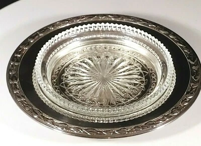 Vintage Wm. A. Rogers Butter Dish Silver Plate & Glass Stanley Model No. 728  Foto 1 de 4