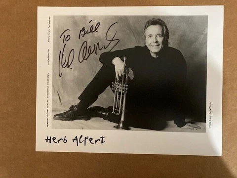 Herb Alpert  Signed 8 X 10 Photo "Taking a Break" with COA Cover