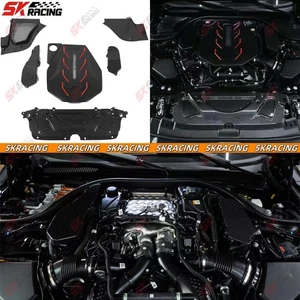 For BMW M5 Sedan 2025+ Dry Carbon Fiber Front Engine Inner Cover Protector Kits - Picture 1 of 38