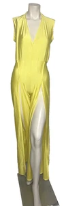 Mono de mujer amarillo 36" pierna dividida frontal sin marca talla S - Imagen 1 de 6