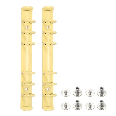 A6 Ring Binder Mechanisms, 2 Set 6-Hole Replacement Binder Planner, Yellow - Image 1 of 4