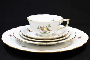 Herend Rothschild Bird 5 Piece Place Setting in RO-1, 2, 7 & 10 Patterns (KMT7) - Picture 1 of 19