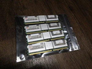 4GB DDR2 Server RAM = 4x1GB 2Rx8 PC2-5300F-555-11 Hynix Memory - Picture 1 of 4