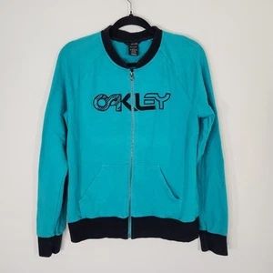 Oakley Full Zip Sweatshirt Men's Size Large Turquoise - Picture 1 of 8