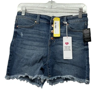 Pantalones Cortos Denim Celebrity Rosa Corte Niñas Talla 16 Azul Suave Elástico Envejecido Foto 1 de 4