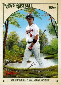 2023 Topps x Bob Ross: The Joy of Baseball #4 Cal Ripken Jr. - Picture 1 of 2