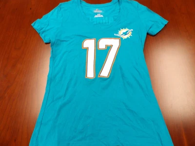 WOMEN'S MAJESTIC NFL MIAMI DOLPHINS RYAN TANNEHILL TEAL JERSEY T-SHIRT SIZE M - Image 1 of 4