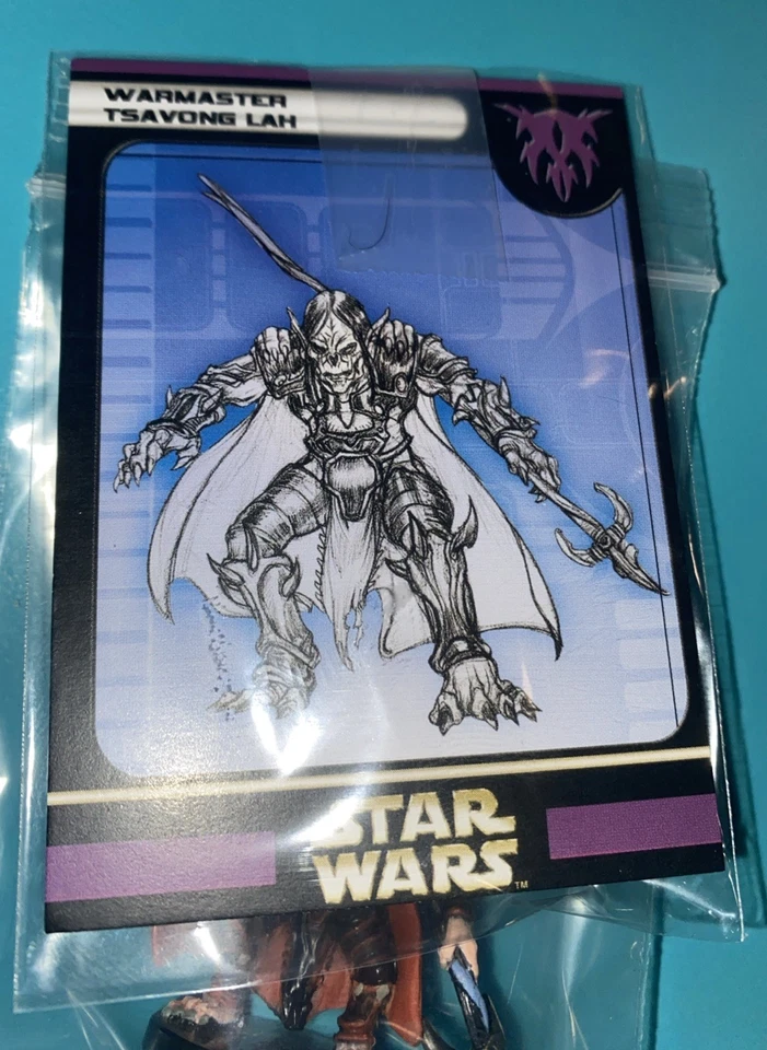 Warmaster Tsavong Lah w/Card 58/60 SWM Star Wars Miniatures WotC RPG Legion Mini - Image 1 of 3
