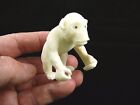 (Tne-Ape-Ch-410) White Chimpanzee Chimp Ape Monkey Tagua Nut Figurine